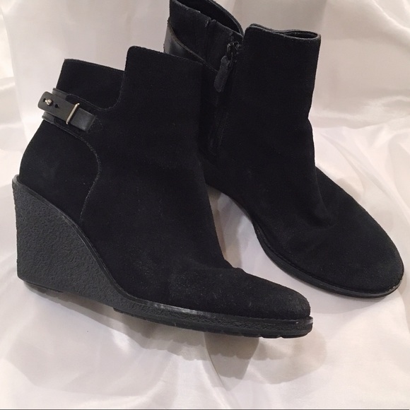 Cole Haan Shoes - Cole Haan Waterproof Suede Wedge Booties
